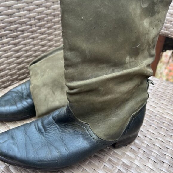 Vintage Santana Canada Women's Heeled Boots - Olive Green - Picture 11 of 14